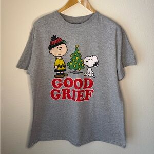 Peanuts “Good Grief” Christmas Graphic Tee size XL